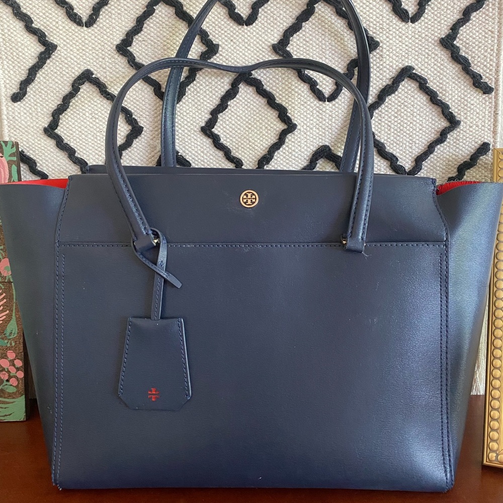 Tory Burch Navy Parker Tote